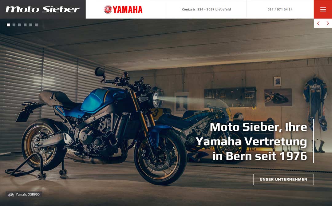 Moto Sieber Webbureau Webflow Webseite